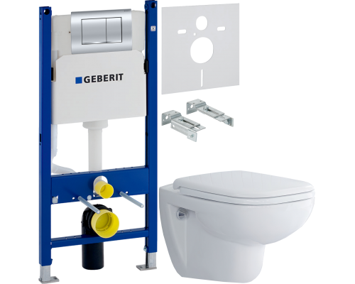 Комплект Унитаз подвесной Duravit D-code 45700900A1 безободковый + Инсталляция Geberit Duofix Delta 458.163.21.1 с кнопкой смыва, хром + Шумоизоляция 156.050.00.1 Комплект Унитаз подвесной Duravit D-code 45700900A1 безободковый + Инсталляция Geberit Duofix Delta 458.163.21.1 с кнопкой смыва, хром + Шумоизоляция 156.050.00.1