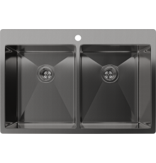 Мойка кухонная Rivelato Rinox 7450 2В PVD black