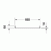Duravit Vero Полотенцедержатель труба с квадратным сечением, 65.5x1.4см, хром. 0030471000