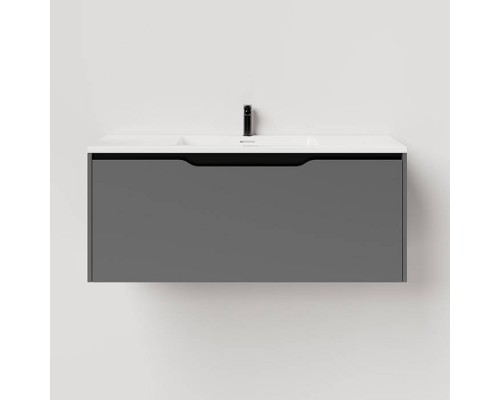 Salini Smile Тумба подвесная 100х50х48.5см., с раковиной, цвет: Anthracite. S1000AON203