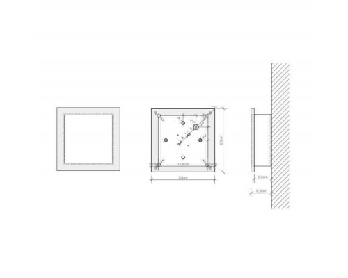 Decor Walther Kubic 20 Светильник потолочный 21x21x6.5см, 1x R7S 78mm max. 60W, цвет: хром. 0211300