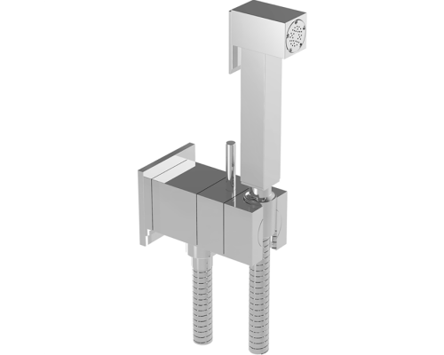 CISAL Shower Гигиенический душ со шлангом 120 см,вывод с держателем и встроенный прогрессивный картридж, цвет: хром. CU00794521 CISAL Shower Гигиенический душ со шлангом 120 см,вывод с держателем и встроенный прогрессивный картридж, цвет: хром. CU00794521