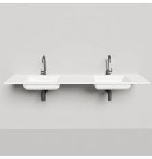 Salini Onda Раковина 180x50см, c 1 отв., c переливом, материал: S-Stone, цвет: белый матовый. 1402202M с 1 отв.