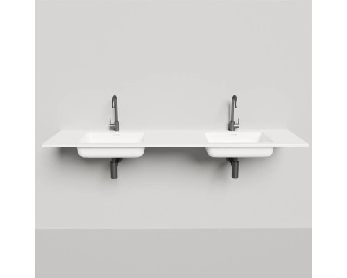 Salini Onda Раковина 180x50см, c 1 отв., c переливом, материал: S-Stone, цвет: белый матовый. 1402202M с 1 отв.