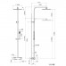Kerama Marazzi Futura Душевая стойка, верхний душ 25см., с термостатическим смесителем, ручным душем и держателем, цвет: черный матовый. 61158KM.01.093