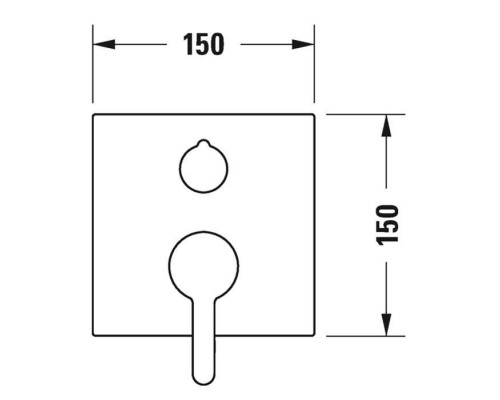 Duravit C.1 Смеситель для ванны, встраиваемый, с перепускным клапаном, цвет: хром. C15210011010,  GK0900000000