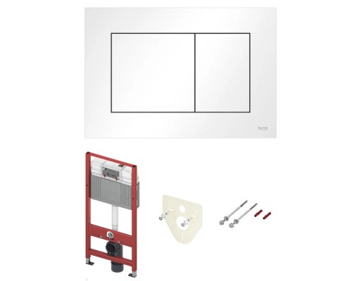 TECE Комплект TECEbase 3.0 c кронштейнами, звукоизоляцией, панелью смыва TECEnow, цвет: белый глянцевый. N500413