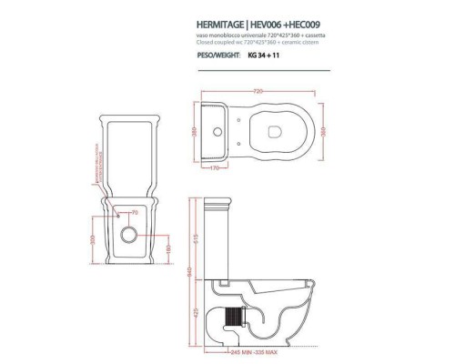 Artceram HERMITAGE унитаз моноблок пристенный 71х36см, с креплением, цвет: черный. ACA006 71, HEV006 03 00 nero, HEC009 03 00 nero Artceram HERMITAGE унитаз моноблок пристенный 71х36см, с креплением, цвет: черный. ACA006 71, HEV006 03 00 nero, HEC009 03 00 nero