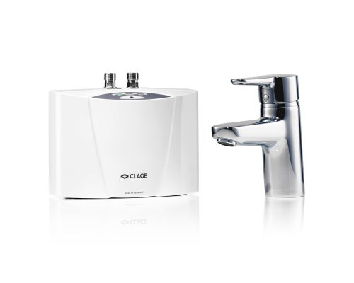 Электрический проточный водонагреватель со смесителем Clage MCX BLUE 1500-15133