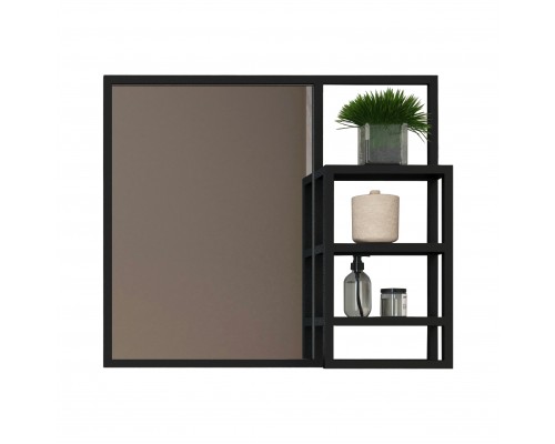 Зеркало EvaGold Jagger 80 черный шагрень