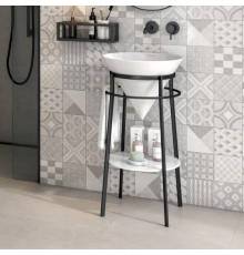 Консоль с раковиной Kerama Marazzi Cono 44 напольная, черная матовая