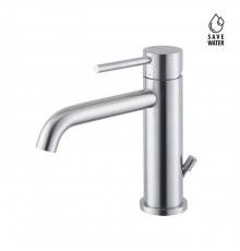 Newform X-STEEL 316 Смеситель для раковины на 1 отв.,  с донный клапаном, излив 14.5см., цвет: INOX. 69610X.50.050