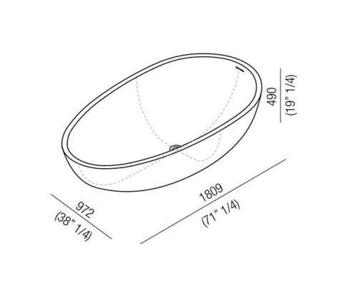 Agape Spoon XL Ванна отдельностоящая 180.9x97.2x49 см, цвет: белый. AVAS0916ZZ Agape Spoon XL Ванна отдельностоящая 180.9x97.2x49 см, цвет: белый. AVAS0916ZZ