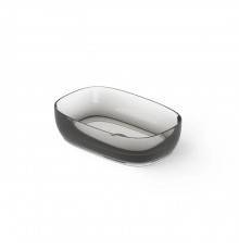 Dea Design Washbasins Раковина 55х36х14см., накладная, без отв., Glasstek, прозрачная смола, цвет: Smoky Black R4. DD9092 550 R4