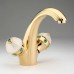 THG Amboise Malachite Смеситель для раковины, 1 отв., цвет: золото/малахит. A1J-F01-2155
