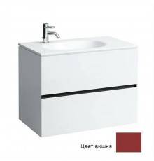 Laufen Palomba Тубма под раковину 79.5х47.5х57.5см., 2 ящика, без розетки, подходит для раковины 817804, цвет: темная вишня Vermont. 4.0640.2.180.222.1