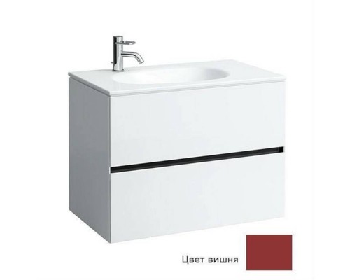 Laufen Palomba Тубма под раковину 79.5х47.5х57.5см., 2 ящика, без розетки, подходит для раковины 817804, цвет: темная вишня Vermont. 4.0640.2.180.222.1