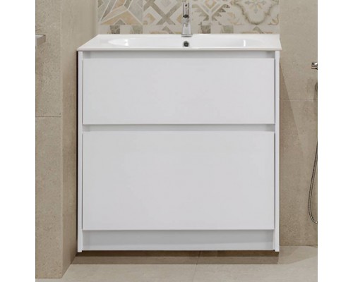 Тумба с раковиной BelBagno Kraft 80 напольная, bianco opaco, раковина LOV-800-LVB
