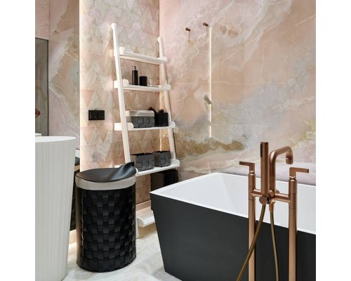 ADJ Корзинка Mini Bottega, 12x19xH13 см., цвет: серый/черный. 1012.03/01