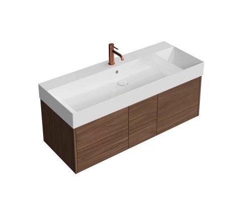 Kerama Marazzi Grande Тумба подвесная, 120х47х37.3см., 3 ящика, цвет: структурированный орех. GR.120.3\SNUT