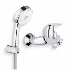 Душевой комплект Смеситель Grohe Euroeco 32743000 + Гарнитур Tempesta Cosmopolitan 27588002