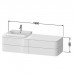 Duravit Happy D.2 Plus Тумба подвесная 160x55х40.8см, с 2 раковинами и 4 ящиками, цвет: белый глянцевый. 2360600000, HP031HR2222, HP4973R9292