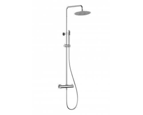 AQM8006CR Душевая система с термостатом, Ø250, 1/1 режим, латунная лейка, цвет хром AQM8006CR