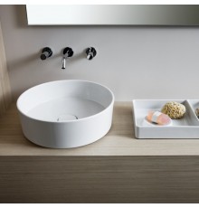 Laufen Kartell Раковина-чаша 42х42х12 см, без отв., без перелива, цвет: белый матовый. 8.1233.1.757.112.1