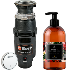 Измельчитель отходов Bort Master Eco Control + жидкое мыло