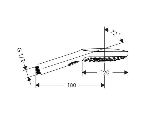 Hansgrohe Raindance Ручной душ 12см, цвет: хром/белый. 26520400 Hansgrohe Raindance Ручной душ 12см, цвет: хром/белый. 26520400