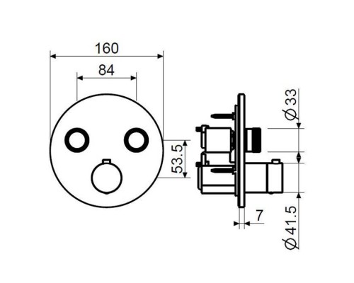 Plumberia Selection PSBOX Смеситель для душа, встраиваемый, на 2 выхода, цвет: хром. PSB1902CR