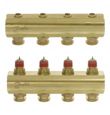 Комплект коллекторов Danfoss FHF-4 для 4 контуров. 088U0504