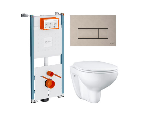 Комплект Унитаз подвесной Grohe Bau Ceramic 39351000 безободковый, альпин-белый + Инсталляция VitrA V-Fix Core 732-5800-01PV + Кнопка Root Square 740-2395 никель Комплект Унитаз подвесной Grohe Bau Ceramic 39351000 безободковый, альпин-белый + Инсталляция VitrA V-Fix Core 732-5800-01PV + Кнопка Root Square 740-2395 никель