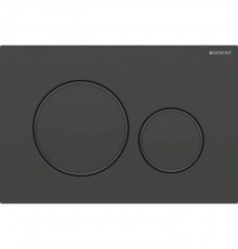 Geberit Sigma20 Клавиша для двойного смыва, круглая, цвет: черный матовый. 115.882.16.1