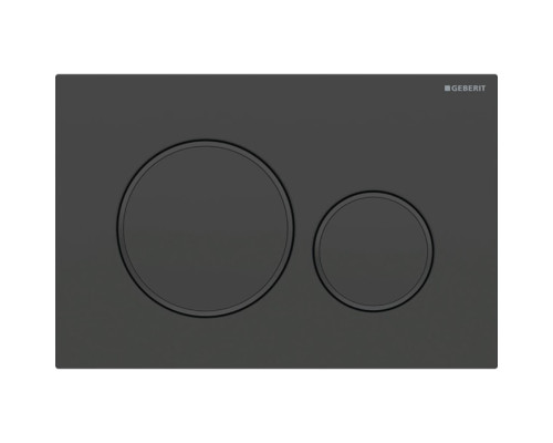 Geberit Sigma20 Клавиша для двойного смыва, круглая, цвет: черный матовый. 115.882.16.1