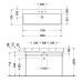 Duravit Vero Air Раковина накладная 120х47см, с 2 отв., без перелива, шлифованная, цвет: белый. 2350120043