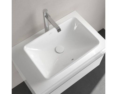 VilleroyBoch Venticello Раковина накладная 55х36см, без отв., с переливом, CeramicPlus, цвет: альпийский белый. 411355R1 VilleroyBoch Venticello Раковина накладная 55х36см, без отв., с переливом, CeramicPlus, цвет: альпийский белый. 411355R1