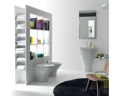 Kerasan Aquatech Унитаз напольный 55х36см, с крепежом, цвет: белый. 371901