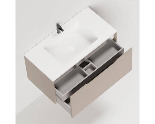 Salini Smile Тумба подвесная 80х50х48.5см., с раковиной, цвет: Taupe. S800TON203