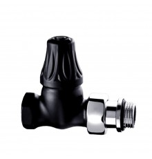 Запорный клапан SR Rubinetterie прямой серия Floral Old Style 1/2 черный матовый 0397-1500VC0S