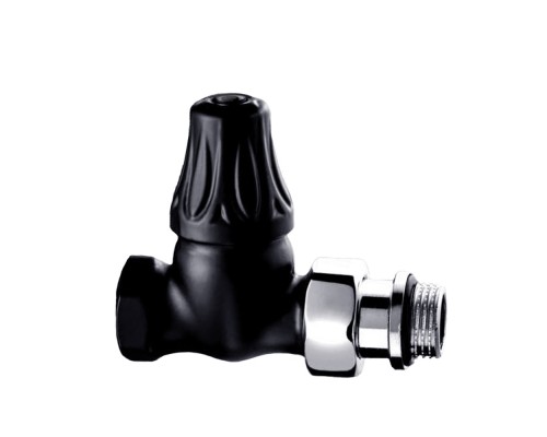 Запорный клапан SR Rubinetterie прямой серия Floral Old Style 1/2 черный матовый 0397-1500VC0S