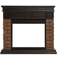 Портал Firelight Bricks Wood 30 камень коричневый, шпон темный дуб