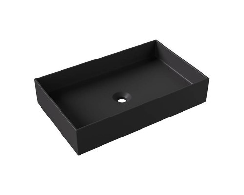 Alice Hide Раковина 60x37х12см., накладная, без отв., цвет: чёрный матовый. 31130108
