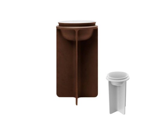 Falper Controstampo Раковина напольная 46x46хh84, отдельностоящая, cristalplant, цвет: corten. WA704601000CO