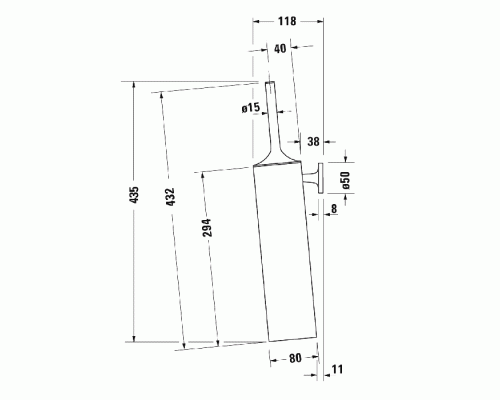 Duravit Starck T Туалетный ершик, подвесной, цвет: черный матовый. 0099464600 Duravit Starck T Туалетный ершик, подвесной, цвет: черный матовый. 0099464600