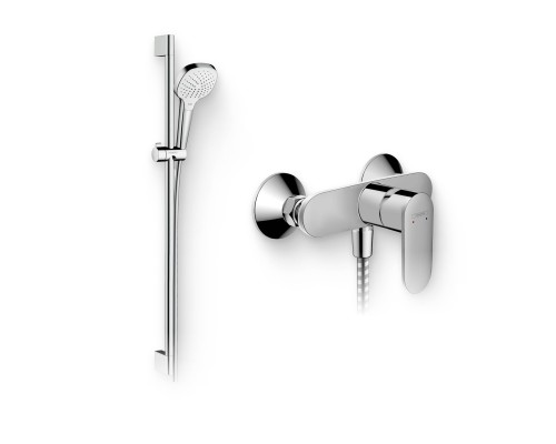 Душевой комплект Смеситель для душа Hansgrohe Vernis Blend 71640000 хром + Гарнитур Croma Select E 26592400