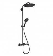 Hansgrohe Croma Select S Душевая система, 1jet, EcoSmart, с термостатом и ручным душем, цвет: черный матовый. 26891670