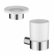 Набор Стакан AQUATEK Лира AQ4404CR хром + Мыльница AQ4426CR хром