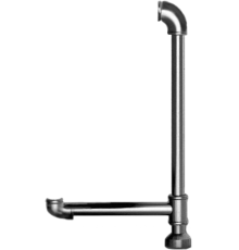 Слив-перелив для ванны BelBagno BBBAFS-OVF-CRM 52 мм, хром, без гидрозатвора