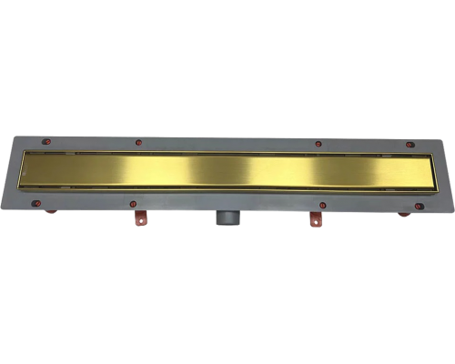 Душевой трап (лоток) Veconi Klasik Gold 750 брашированное золото